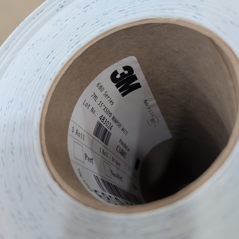 3M 680 Series Scotchlite Reflective Vinyl Film Nonperf White 6800-1515-010 Roll - Picture 6 of 6